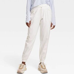 All in Motion - Women's Lined Winter Woven Joggers - cream - size XS - new